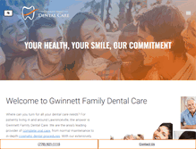 Tablet Screenshot of gwinnettfamilydentalcare.com